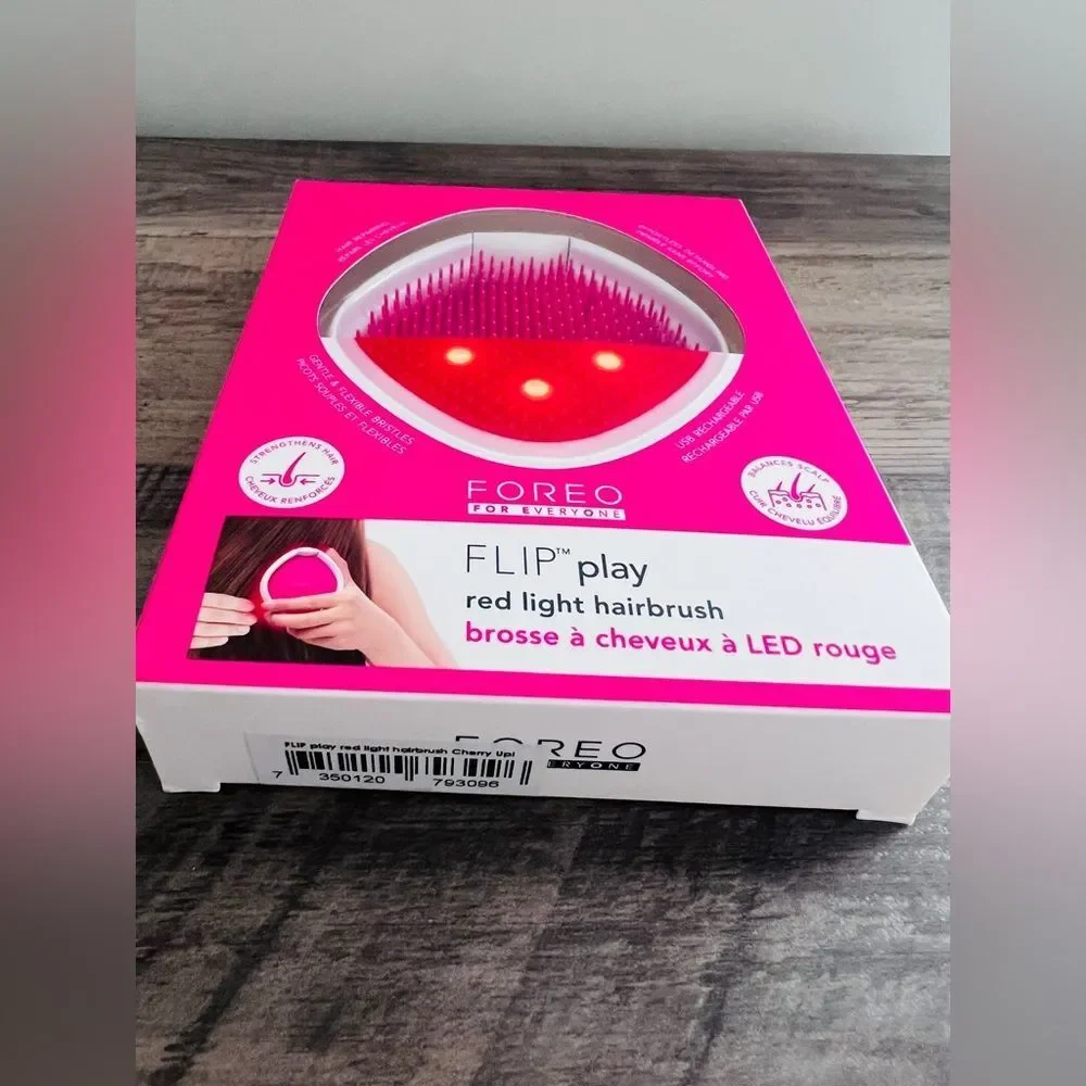 FOREO Flip Play LED Hairbrush - Pink